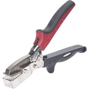 Malco REDLINE 5/8" J Channel Cutters –3/4" knockout – for drain tabs, downstream notch cutouts and miter trim cuts JCCR- Ergonomic Handle