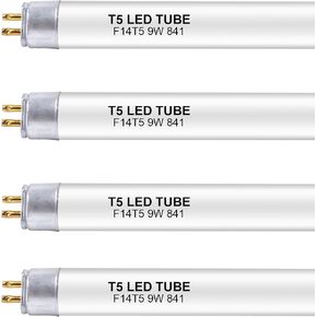 22 Inch F14T5/CW LED Replacement Bulbs, 4100K Cool White, T5 LED 9 Watts Replace Fluorescent Bulb with LED, 950 Lumens, Replacement Tube for Counter and Cabinet Fixture, 4 Pack