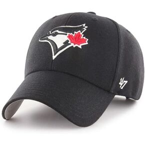 '47 Toronto Blue Jays Hat Mens Womens MVP Adjustable Cap, Black