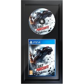 PS5/PS4/PS3 Game Case and Disc Display Frame with EVA Foam Lining & Black Flocked Fabric, Fits Blu-ray Discs, Gaming Room Decor,Video Game Display, 8“x15“