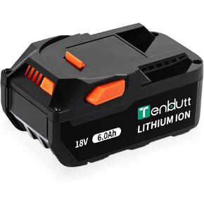 TenHutt 【Upgrade!】 2Pack 6.0Ah 18V Replace Battery for Ridgid 18V R840084 Cordless Power Tools Lithium Ion R840087 R840083 R840085 R840086 Battery