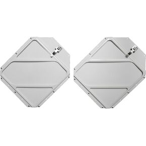 80SMW4CC97 Slidemaster Replacement Aluminum Hazmat Placard Holder 4 Clipped Corners White Finish - 2 Pack
