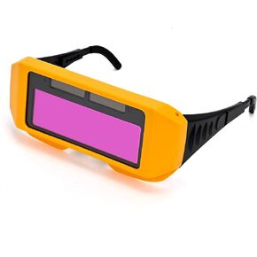 Welding Glasses Auto Darkening Welding Goggles with Adjustable Shade, Safety Eyes Protective Welder Glasses with 2 Sensors for TIG MIG MMA Plasma
