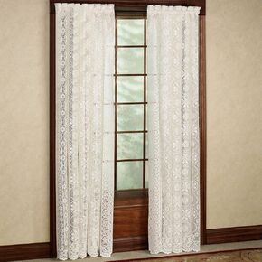 Sweet Home Collection Window Curtains Treatment Panel 63" or 84" Long in Stylish and Unique Patterns and Designs for All Home Décor Hopewell White