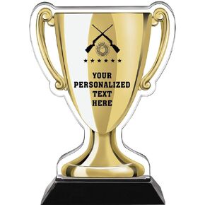 Crown Awards 7" Skeet Shooting Gold Cup Trophies, Custom Skeet Shooting Acrylic Cup Trophy Prime