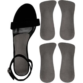 Pigskin Weight Shifting Insoles for High Heels, Adhesive Heel Cushion Insert for Plantar Fasciitis, Heel Pad for Pain Relief, Beige L for 7.5-10 US Women Size