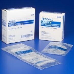 مستحلب الزيت المشرب Curity3 X 8 شبكة / نسيج محبوك مزيج مستحلب زيت معقم (6115، حزمة من 3) من Curity