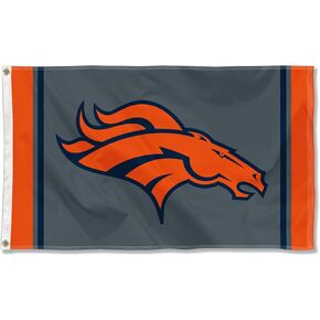 WinCraft Denver Broncos Blackout Sideline Flag Outdoor Indoor 3x5 Foot Banner