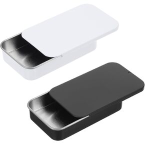 2Pack Dental Floss Portable Case, Dental Floss Dispenser, Refillable Glide Floss Storage Container Storage, Portable Travel Floss Box for Travel, Dates,Dinners and Hotels (Black, White)