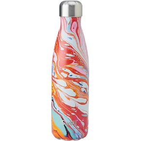 S'well Stainless Steel Water Bottle, 17oz, Marble Swirl, Triple Layered Vacuum Insulated Containers Keeps Drinks Cold for 36 Hours and Hot for 18, BPA Free, Perfect for On the Go