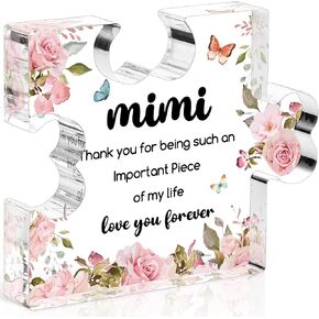 Funnli Mimi Gifts, Funny Mimi Birthday Gift Acrylic Plaque, Mimi Gifts for Grandma, Christmas Mothers Day Birthday Gifts for Mimi from Grandchildren Grandkid