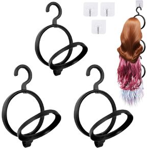 Collapsible Wig Hanger Holder, Wig Rack, Hanging Wig Stand for Multiple Wigs For Displaying, Storing And Styling (3 Pack)