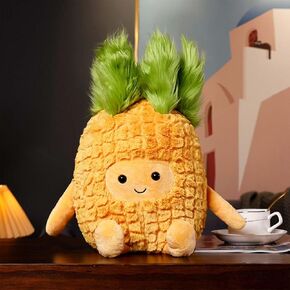 Cute Pineapple Plush Toys,Stuff Pineapple Plushies Soft Cuddly Gift for Kids Girls Boys