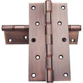 2 Pcs 8 Inch Stainless Steel Ball Bearing Door Hinges with Square Corner for Heavy Duty Wood Door,1/8 Inch Thickness Matte Black (White)
