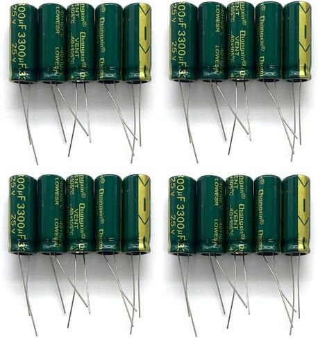 20 قطعة 25 فولت 3300 فائق التوهج 25 فولت 3300mfd 105c الألومنيوم مُكثَّف كهربائيًا 13 × 25 مللي متر in Kuwait