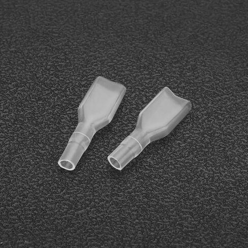 200pcs 6.3mm PVC Female Spade Cover Transparent Spade Terminals Protective Sleeve Uninsulated Terminals Cover for Female Spade Crimp Terminals in Saudi Arabia
