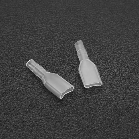 200pcs 6.3mm PVC Female Spade Cover Transparent Spade Terminals Protective Sleeve Uninsulated Terminals Cover for Female Spade Crimp Terminals in Saudi Arabia