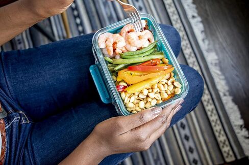 Ello Duraglass Meal Prep Container- Glass Food Storage Container with Silicone Sleeve and Airtight BPA-Free Plastic Lid, Dishwasher, Microwave, and Freezer Safe in Saudi Arabia
