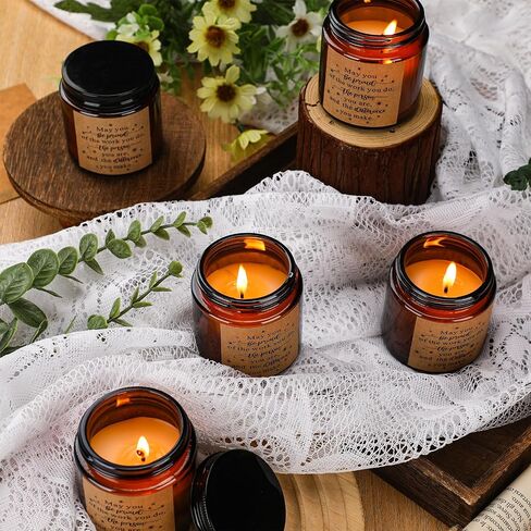 MTLEE 24 Pcs Thank You Candles 3.5 oz Candles Christmas Gift Employee Appreciation Gifts Proud of You Graduation Gifts Inspirational Jar Candles for Teacher Coworker Nurse Mom(Stylish Style) in Kuwait