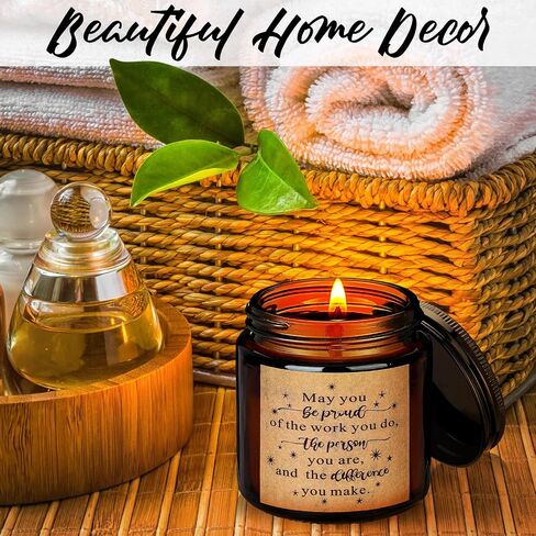 MTLEE 24 Pcs Thank You Candles 3.5 oz Candles Christmas Gift Employee Appreciation Gifts Proud of You Graduation Gifts Inspirational Jar Candles for Teacher Coworker Nurse Mom(Stylish Style) in Kuwait