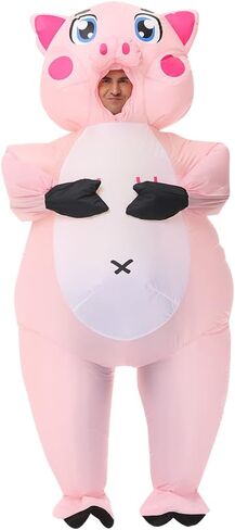 Clown Inflatable Costume Clown Blow Up Suit Party Game Clown Costume Cosplay Fancy Costume Jumpsuit (Upend Clown) in Kuwait