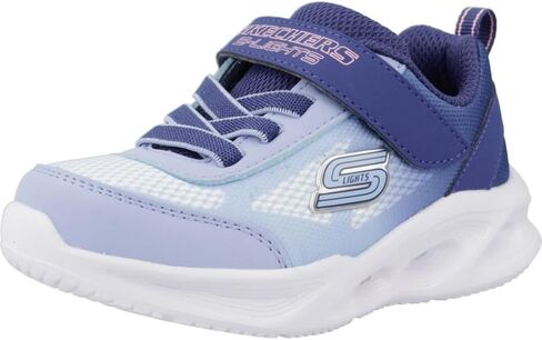 Skechers Girls SOLA Glow Sneaker, Grey/LightPink, 10 Toddler in Saudi Arabia