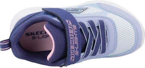 Skechers Girls SOLA Glow Sneaker, Grey/LightPink, 10 Toddler in Saudi Arabia