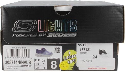 Skechers Girls SOLA Glow Sneaker, Grey/LightPink, 10 Toddler in Saudi Arabia