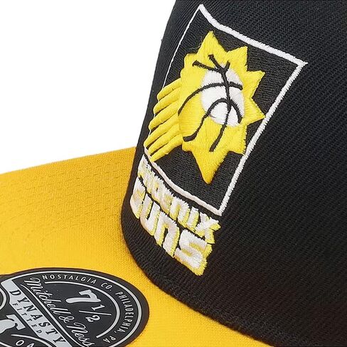 قبعة Mitchell & Ness Phoenix Suns HWC Hardwood Classics Dynasty صفراء عند أصابع القدم، قبعة بلونين in Saudi Arabia