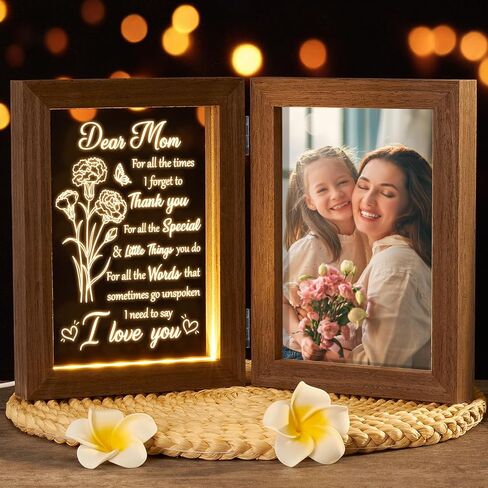 Father's Day Gifts from Daughter Son Kids Wife Dad Gifts for Dad Who Wants Nothing Best Dad Gift - Night Light with Dad Picture Frame for 5x7 Photos Gifts for New Dad Step Dad Bonus Dad Birthday Gifts in Saudi Arabia