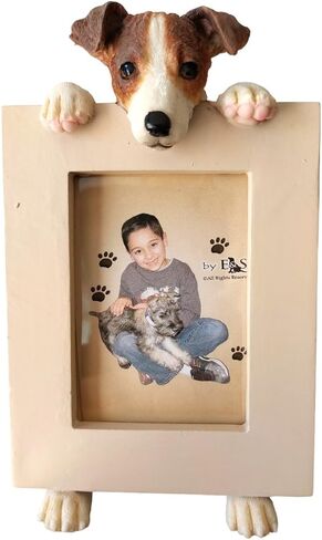 إطار صورة جاك راسل يحمل صورتك المفضلة مقاس 2.5 × 3.5 بوصة، مرسومة يدويًا بمظهر واقعي يقف جاك راسل بطول 6 بوصات ويحمل إطارًا مصنوعًا بشكل جميل، هدايا جاك راسل فريدة وخاصة لمالكي جاك راسل in Kuwait