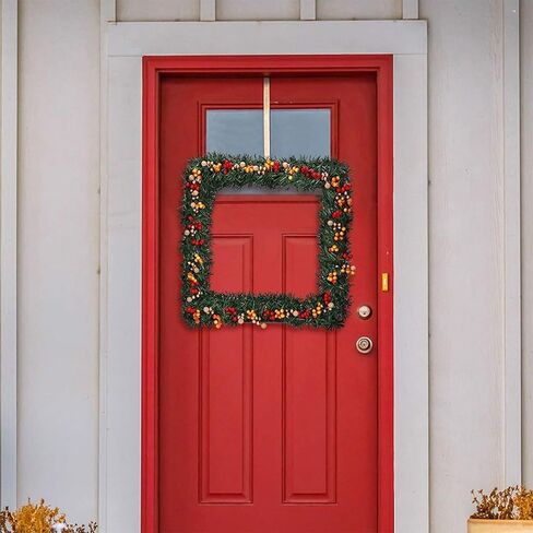 Abaodam 4 pcs Square Garland Christmas Wreath Frame 20 inch Geometric Wire Wreath Frame Home Decoration Square Frame Wedding Frame Hanging Wreath Frame Floral Decor Ring DIY Wreath Ring in Saudi Arabia