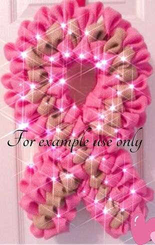 DIY KIT Includes 2 ct Ribbon Metal Wreath Forms Plus Mesh Plus Mesh Tubing Plus Wreath Charm. Bundle Great for Breast Cancer Awareness. Create Your Own. in Saudi Arabia