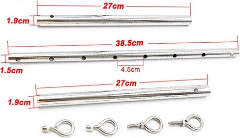 Stainless Steel Silver Adjustable Pilates Bar Set Sports Aid Training Fitness Gear (Silver A) in Saudi Arabia