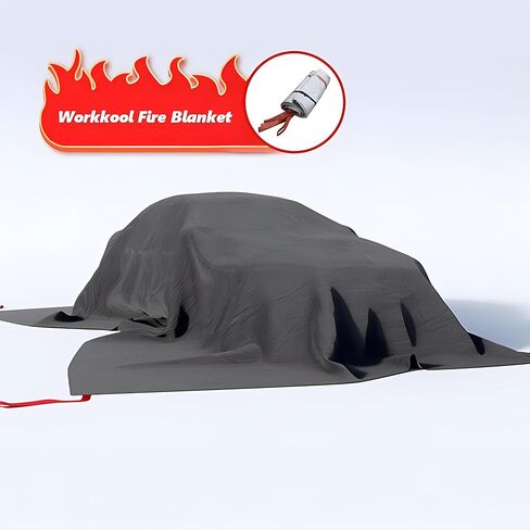 Large Emergency Fire Blanket for Car, Fire Suppression Blanket for Conflagration, Fibreglass Blanket for Electric Vehicle Accident with carry bag(13.12 * 19.7FT) in Kuwait