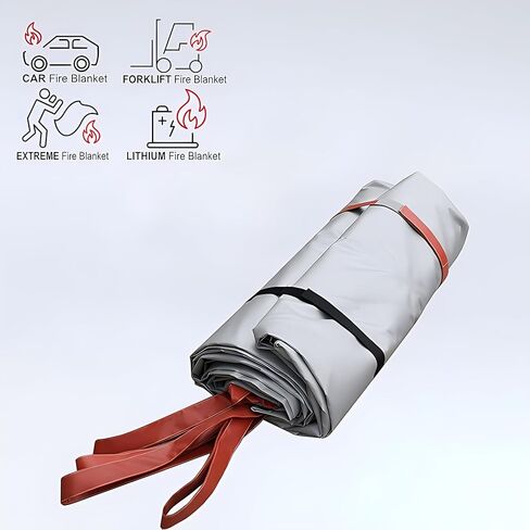 Large Emergency Fire Blanket for Car, Fire Suppression Blanket for Conflagration, Fibreglass Blanket for Electric Vehicle Accident with carry bag(13.12 * 19.7FT) in Kuwait