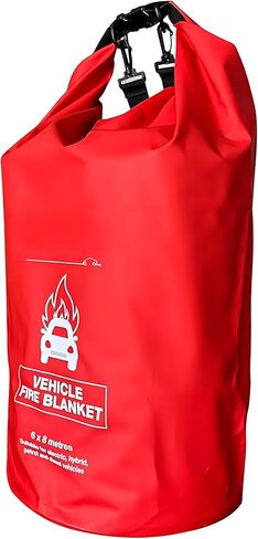 Large Emergency Fire Blanket for Car, Fire Suppression Blanket for Conflagration, Fibreglass Blanket for Electric Vehicle Accident with carry bag(13.12 * 19.7FT) in Kuwait