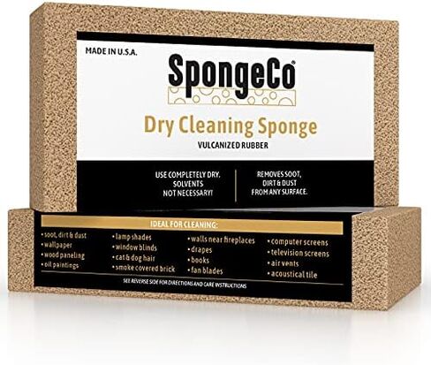 Dry Cleaning Soot Eraser Sponge 36 Pack- Pet Hair, Smoke, Soot, Dust and Dirt Remover, Dry Cleaning Sponge, soot Sponge, Chemical Sponge (36-3x6x1.5) Natural Latex Rubber Made in The USA in Kuwait