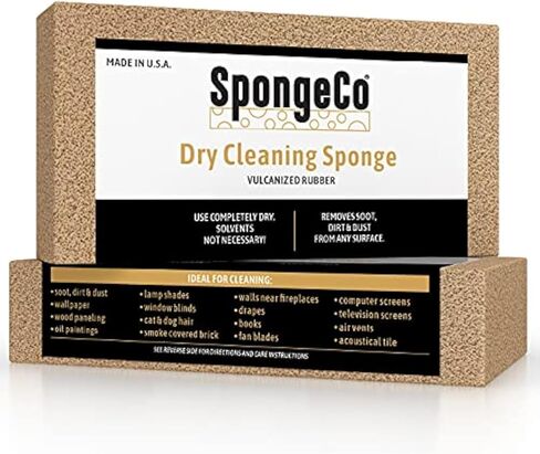 Dry Cleaning Soot Eraser Sponge 36 Pack- Pet Hair, Smoke, Soot, Dust and Dirt Remover, Dry Cleaning Sponge, soot Sponge, Chemical Sponge (36-3x6x1.5) Natural Latex Rubber Made in The USA in Kuwait