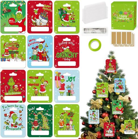 ALODNY 12 حزمة من حوامل أموال عيد الميلاد للهدايا النقدية، حاملات أموال بطاقات عيد الميلاد الحلي لتزيين شجرة عيد الميلاد المعلقة in Kuwait