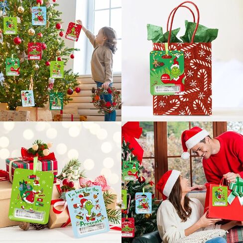 ALODNY 12 حزمة من حوامل أموال عيد الميلاد للهدايا النقدية، حاملات أموال بطاقات عيد الميلاد الحلي لتزيين شجرة عيد الميلاد المعلقة in Kuwait