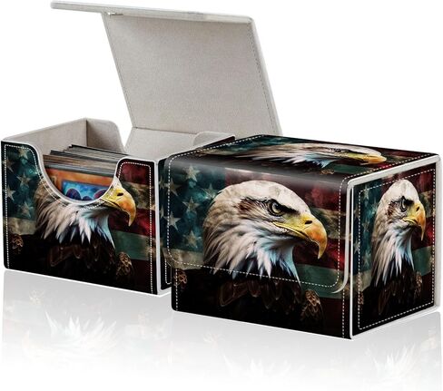 لصندوق سطح السفينة قائد MTG، صندوق سطح البطاقة لبطاقة التداول بطاقات Yugioh MTG، يناسب 100 بطاقة مزدوجة الأكمام، حافظة بطاقات مغناطيسية قوية من جلد البولي يوريثان لقائد السحر TCG CCG، بيت الفطر اللامع in Kuwait