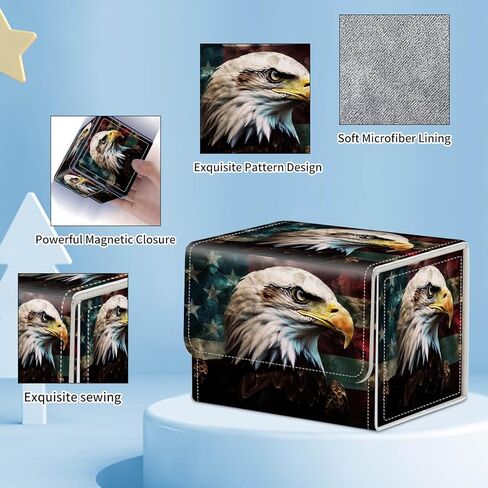 لصندوق سطح السفينة قائد MTG، صندوق سطح البطاقة لبطاقة التداول بطاقات Yugioh MTG، يناسب 100 بطاقة مزدوجة الأكمام، حافظة بطاقات مغناطيسية قوية من جلد البولي يوريثان لقائد السحر TCG CCG، بيت الفطر اللامع in Kuwait