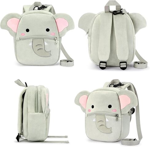 mibasies Toddler Backpacks for Girls 2-4: Plush Backpack -3D Animal Cartoon Mini Travel Bag -10 inch Toddler Backpack Leash in Saudi Arabia