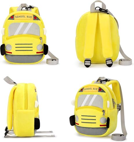 mibasies Toddler Backpacks for Girls 2-4: Cute Butterfly Plush Backpack -3D Animal Cartoon Mini Travel Bag -10 inch Backpack Leash for Toddlers 1-3 in Kuwait