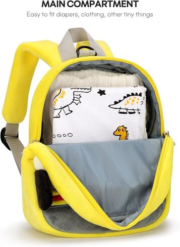 mibasies Toddler Backpacks for Girls 2-4: Cute Butterfly Plush Backpack -3D Animal Cartoon Mini Travel Bag -10 inch Backpack Leash for Toddlers 1-3 in Kuwait