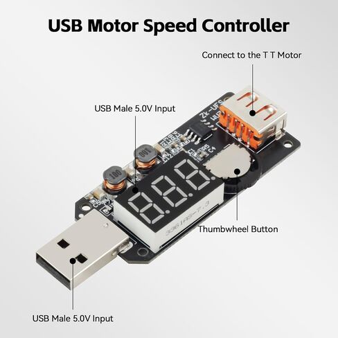 جهاز التحكم في سرعة مروحة محرك USB الأصلي من الخيزران 5 وات IA002 متوافق مع طابعات Bambu Lab A1 وA1 الصغيرة ثلاثية الأبعاد in Kuwait