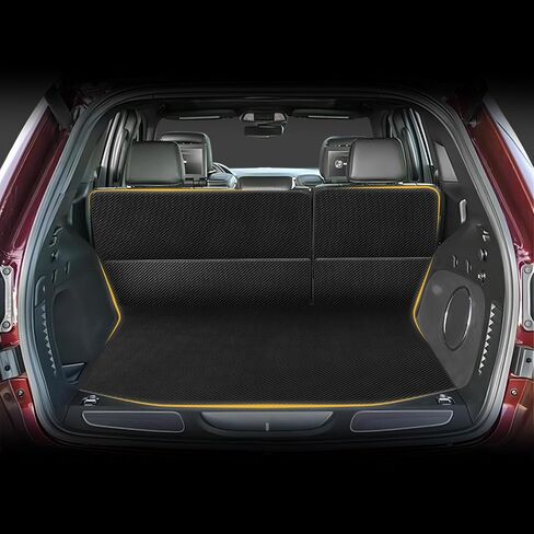 Original Cargo Mat and Rear Backrest Mat for 2011-2021 Jeep Grand Cherokee/2022 Grand Cherokee WK (Not L) - Custom Fit PU Leather Cargo Liner and Backrest Mat - All Weather Anti-Slip Car Mats in Saudi Arabia