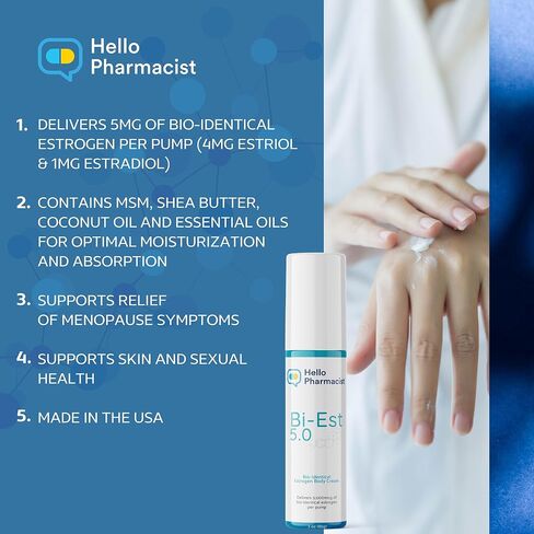 Bi-EST 5.0 + Progesterone 5,000mg (75mg/Pump) MAX Duo Combo Pack - Bio-Identical Menopause Relief Creams for Women - $80 Value Pack - (2X 3oz Bottles) - with Added Moisturizers in Saudi Arabia