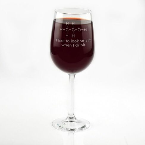 Funny Chemistry of Alcohol Engraved Glass (Wine Glass) in Saudi Arabia